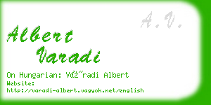 albert varadi business card